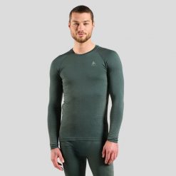 Bielizna termoaktywna z długim rękawem Odlo BL TOP crew neck l/s PERFORMANCE. Szara bielizna termoaktywna męska Odlo, l, bez wzorów, z materiału. Za 369.99 zł.