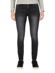 Timezone Dżinsy "Aleena" - Slim fit - w kolorze antracytowym rozmiar: W33/L30. Czarne jeansy damskie Timezone. Za 166.88 zł.