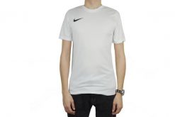 T-shirt sportowy z krótkim rękawem męski Park VII Tee. Białe t-shirty męskie Nike, m, bez wzorów, z materiału, bez kołnierzyka. Za 76.99 zł.