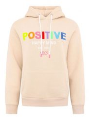 Zwillingsherz Bluza "Positive" w kolorze beżowym rozmiar: XL. Brązowe bluzy z kapturem damskie Zwillingsherz, xl. Za 180.06 zł.