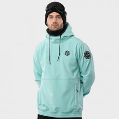 Kurtka snowboardowa męska W1 Iceberg. Niebieskie kurtki męskie SIROKO, l, bez wzorów, z softshellu, bez kaptura, narciarskie. W wyprzedaży za 381.00 zł.