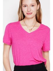 Le Jardin du Lin Koszulka w kolorze różowym rozmiar: 40. Różowe t-shirty damskie Le jardin du lin, bez wzorów, bez kołnierzyka. Za 65.99 zł.