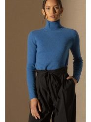 Perfect Cashmere Kaszmirowy golf "Ashley" w kolorze niebieskim rozmiar: XL. Niebieskie golfy damskie Perfect Cashmere, xl, bez wzorów, z kaszmiru, bez ramiączek. Za 347.99 zł.