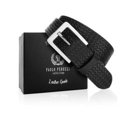 Pasek skórzany 90 CM PAOLO PERUZZI 03Z0190 czarny. Czarne paski męskie Paolo Peruzzi, bez wzorów, z materiału, klasyczne. Za 59.00 zł.