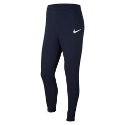 Spodnie treningowe męskie Nike FLC Park20. Białe spodnie sportowe męskie Nike, z bawełny. Za 146.99 zł.
