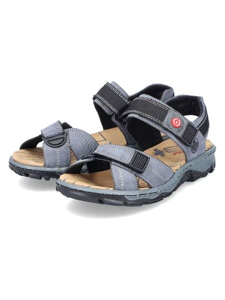 Rieker Sandały w kolorze niebieskim rozmiar: 36. Niebieskie sandały damskie Rieker, bez wzorów, bez obcasa. Za 159.59 zł.