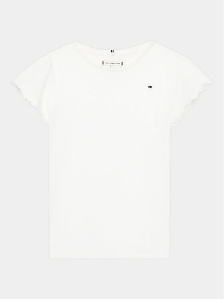 Tommy Hilfiger T-Shirt KG0KG07052 M Biały Regular Fit. Białe koszulki dziewczęce Tommy Hilfiger, m, bez wzorów, z syntetyku, bez ramiączek. Za 59.99 zł.