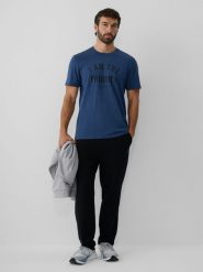 4F Spodnie dresowe męskie - czarne XL. Czarne spodnie dresowe męskie 4f, bez wzorów, z dresówki. Za 149.99 zł.