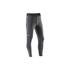 Spodnie do biegania RUN WARM+ męskie. Spodnie materiałowe męskie KALENJI, bez wzorów, z elastanu. Za 79.99 zł.