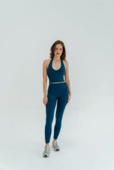 Legginsy modelujące do jogi Moonholi Malibu Evenings z wysokim stanem. Niebieskie legginsy damskie MOONHOLI, m, bez wzorów, z materiału. Za 359.00 zł.