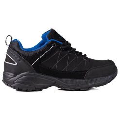 Buty trekkingowe damskie DK Waterproof czarno niebieskie czarne. Czarne obuwie trekkingowe damskie . Za 197.04 zł.
