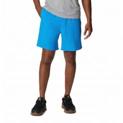 Krótkie Spodenki Trekkingowe Męskie Columbia Hike Short. Niebieskie szorty męskie Columbia, bez kołnierzyka. Za 75.99 zł.