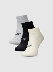 4F Skarpetki casual za kostkę (3-pack) damskie - multikolor 35-38. Skarpetki damskie 4f, bez wzorów, z bawełny. Za 49.99 zł.
