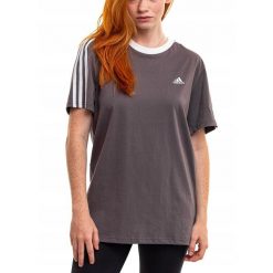 Adidas koszulka Kobieta t-shirt bluzka sportowa Essentials 3-Stripes roz.XS. Szare bluzki sportowe damskie Adidas, xs, bez wzorów, bez ramiączek. Za 111.00 zł.