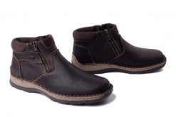 RIEKER TEX 05362-25 brown, botki męskie. Brązowe buty zimowe męskie Rieker, z wełny, bez zapięcia. Za 391.51 zł.