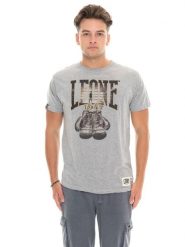 Kurzärmeliges Herren-T-Shirt aus Baumwolle mit Leone 1947 Graphics-Aufdruck. Szare t-shirty męskie LEONE 1947 APPAREL, m, bez wzorów, z bawełny, bez kołnierzyka. Za 147.35 zł.