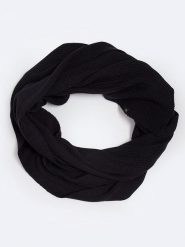 BIG STAR Szal-koło w kolorze czarnym - 175 x 30 cm rozmiar: onesize. Czarne szaliki i kominy damskie Big Star, bez wzorów, z materiału. Za 99.99 zł.