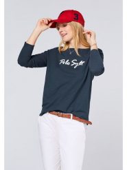 Polo Sylt Koszulka w kolorze granatowym rozmiar: M. Niebieskie bluzki damskie Polo Sylt, m, bez wzorów, z bawełny, bez kołnierzyka, bez ramiączek. Za 87.81 zł.