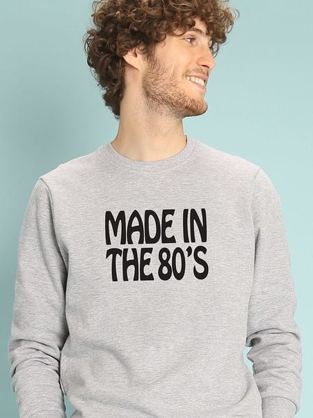 WOOOP Bluza "Made in the 80's" w kolorze szarym rozmiar: XXL. Szare bluzy bez kaptura męskie Wooop, s, z bawełny. Za 98.95 zł.