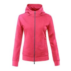 Damska bluza jeździecka z pełnym zamkiem błyskawicznym Eqode Debra. Czerwone bluzy z kapturem damskie EQODE BY EQUILINE, l. Za 169.99 zł.