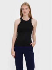 Vero Moda Top Bianca 10279787 Czarny Standard Fit. Czarne topy damskie Vero Moda, s, bez wzorów, z syntetyku, bez kołnierzyka. Za 39.99 zł.