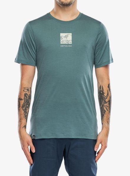 Koszulka merino Ortovox 120 Cool Tec Abstract TS. Zielone bielizna termoaktywna męska ORTOVOX, s, bez wzorów, z lyocellu. Za 312.99 zł.