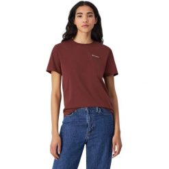 Koszulka damska Champion SS Tee 117535. Brązowe t-shirty damskie CHAMPION, xs, bez wzorów, bez kołnierzyka. Za 171.00 zł.