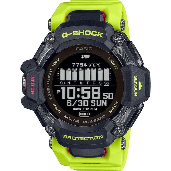 Zegarek cyfrowy Casio GBD-H2000-1A9ER. Czarne, cyfrowe zegarki męskie Casio, plastikowe. Za 2,160.60 zł.