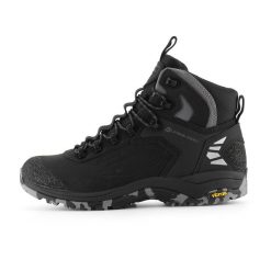 Buty trekkingowe skórzane unisex Alpine Pro Spidere Mid Vibram. Czarne buty trekkingowe męskie Alpine Pro, z nubiku, za kostkę, bez zapięcia, wspinaczkowe. W wyprzedaży za 629.00 zł.