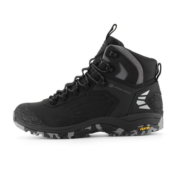 Buty trekkingowe skórzane unisex Alpine Pro Spidere Mid Vibram. Czarne buty trekkingowe męskie Alpine Pro, z nubiku, za kostkę, bez zapięcia, wspinaczkowe. W wyprzedaży za 629.00 zł.