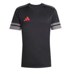 Koszulka męska adidas Squadra 25. Czarne t-shirty sportowe męskie Adidas, m, z poliesteru, bez ramiączek, do piłki nożnej. Za 99.00 zł.