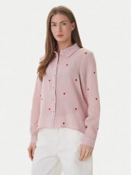 ONLY Koszula Heart 15332482 Różowy Regular Fit. Czerwone koszule damskie Only, l, bez wzorów, z bawełny, bez kołnierzyka, bez ramiączek. Za 189.99 zł.