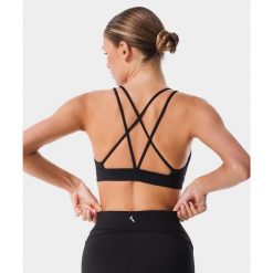 Stanik sportowy crossback dla kobiet Carpatree Balletcore. Czarne biustonosze sportowe damskie Carpatree, bez wzorów. W wyprzedaży za 118.99 zł.