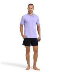 Koszulka męska T-shirt polo kołnierzyk bawełniany Arena Poloshirt. Fioletowe koszulki polo męskie Arena, l, bez wzorów, z bawełny, bez ramiączek. Za 101.98 zł.