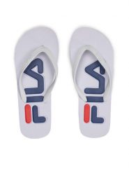 Fila Japonki Troy Slipper Wmn FFW0005.10004 Biały. Białe klapki damskie Fila, bez wzorów, z tworzywa sztucznego, bez obcasa. Za 39.99 zł.
