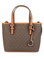 Michael Kors Torebka w kolorze brązowym - 26 x 18 x 8 cm rozmiar: onesize. Brązowe torebki klasyczne damskie Michael Kors, bez wzorów, z materiału, bez dodatków. Za 788.81 zł.