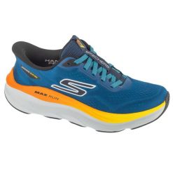 Buty do biegania męskie, Slip-Ins: Max Run. Niebieskie obuwie do biegania damskie Skechers. Za 519.99 zł.