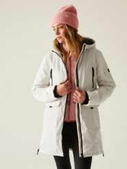 Regatta Kurtka zimowa "Gwynn" w kolorze białym rozmiar: 40. Białe kurtki damskie Regatta, na zimę, bez wzorów, z puchu, bez kaptura. Za 457.95 zł.