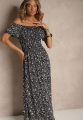 Czarna Kwiatowa Sukienka z Bufiastymi Rękawami Lumorelle. Czarne sukienki damskie Renee, na co dzień, m, bez wzorów, eleganckie, bez kołnierzyka, bez ramiączek, maxi. W wyprzedaży za 52.49 zł.