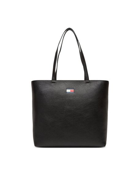 Tommy Jeans Torebka Tjw Must Tote AW0AW17549 Czarny. Czarne torebki klasyczne damskie Tommy Jeans, bez wzorów, z jeansu, bez dodatków. Za 289.99 zł.