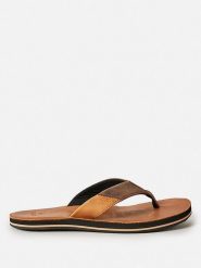 Rip Curl Skórzane japonki "Oxford" w kolorze jasnobrązowym rozmiar: 40. Brązowe klapki i japonki męskie Rip Curl. Za 140.20 zł.