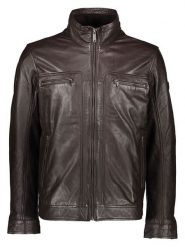 Bugatti Skórzana kurtka w kolorze brązowym rozmiar: 58. Brązowe kurtki męskie Bugatti, bez wzorów, ze skóry, bez kaptura. Za 547.77 zł.