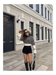 Happiness Istanbul Sweter w kolorze kremowo-czarnym rozmiar: onesize. Brązowe golfy damskie Happiness Istanbul, bez kołnierzyka. Za 126.75 zł.