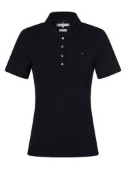 Tommy Hilfiger koszulka polo Kobiety Bawełna niebieski, XXL. Niebieskie topy sportowe damskie Tommy Hilfiger, xxl, bez wzorów, z bawełny, bez ramiączek. Za 349.95 zł.