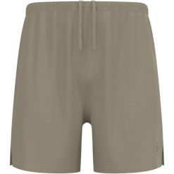 Spodenki męskie Odlo ESSENTIAL 6 INCH Short. Brązowe szorty męskie Odlo, bez wzorów, sportowe. W wyprzedaży za 179.99 zł.