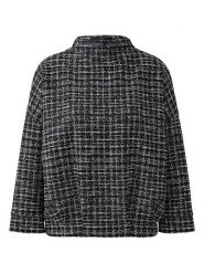 Oui Bluza w kolorze czarno-kremowym rozmiar: 38. Brązowe bluzy bez kaptura damskie Oui. Za 166.49 zł.