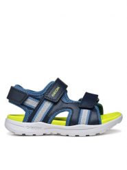Geox Sandały J Vaniett J555XB 1454 C0693 S Granatowy. Niebieskie sandały chłopięce Geox, ze skóry, bez zapięcia. Za 179.99 zł.