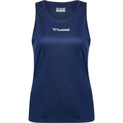 Damski tank top Hummel. Niebieskie topy damskie HUMMEL, bez wzorów, z materiału, bez kołnierzyka. Za 100.00 zł.