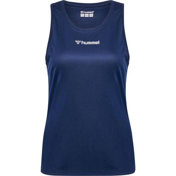 Damski tank top Hummel. Niebieskie topy damskie HUMMEL, bez wzorów, z materiału, bez kołnierzyka. Za 100.00 zł.