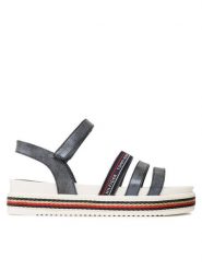 Tommy Hilfiger Sandały Platform Velcro Sandal T3A2-32763-0568 S Granatowy. Niebieskie sandały dziewczęce Tommy Hilfiger, ze skóry, bez zapięcia. Za 389.99 zł.